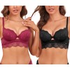 SHEKINI Women's Bra with Underwire Push Up Elegant Underwired Bra