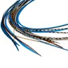 Real Feather Hair Extensions - Blue Auburn (5 Feathers)
