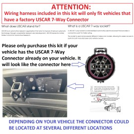 Curt For 97-99 Ford F250 LD 7 Pin Trailer Wiring Plug Fit USCAR Plug Curt 7 Prong Kit
