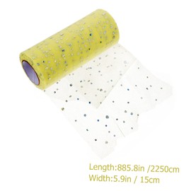 Angoily Yards Decorative Tulle Fabric Roll with Sequins for Party Wedding and Craft Projects Lightweight Easy to Cut Wrapping Ribbon for Unique