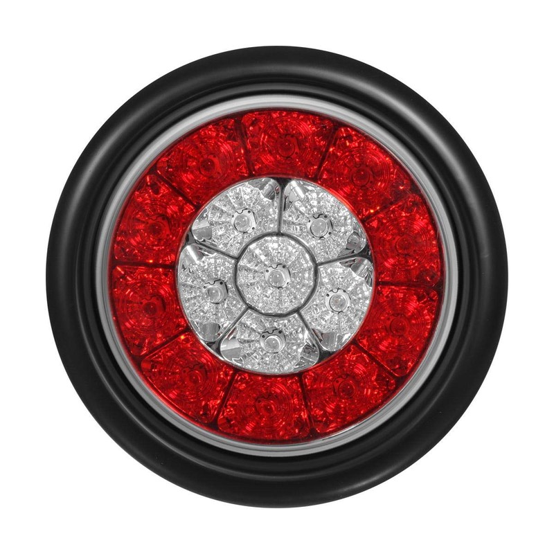 Partsam 4Pcs 4" Inch Round LED Trailer Tail Lights with