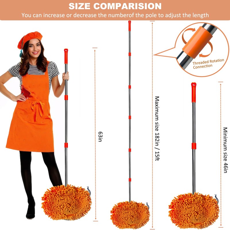 Wall Cleaner, Max 13 Ft+ Wall Mop with Long Handle,