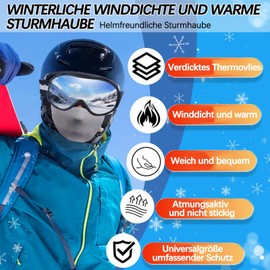 GFORI Winter Balaclava, Windproof Thermal Balaclava, Balaclava for Men and Women, Ski Mask, Outdoor Sports, Cycling, Coldproof, Plus Fleece Face Mask, gray
