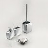 Gedy PL981300300 Brush Holder, Chrome, 4.5 x 10 x 10