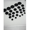 Black Flush Mount Hole Plugs, 25-Pack Assorted Sizes (1/4", 3/8",
