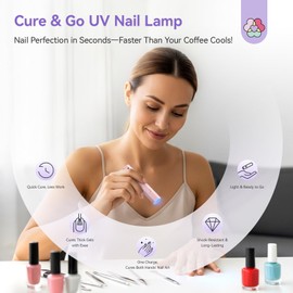 SAVILAND Essentials UV Light for Gel Nails: Flash Cure Lamp Nail Dryer with Dual Timer Setting LCD Display Screen Rechargeable Mini Gel Nail Lamp Nail Tech Must Haves Nail Supplies for Manicure