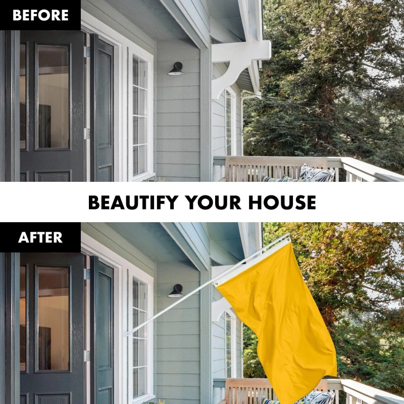 UD_G128 Combo Pack: 5 Ft Tangle Free Aluminum Spinning Flagpole