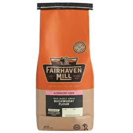 Fairhaven Mill Organic Buckwheat Flour - Whole Grain, Naturally Gluten-Free and USDA Organic Certified - Perfect for Pancakes, Muffins, Baking and Cooking - USA Grown and Milled - 5 lbs Bag