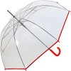 Rainy Days Umbrella Transparent Transparent Automatic (Red), red