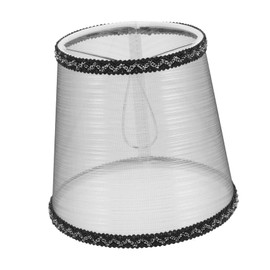 Alipis Decorative Lampshade Small Clip-on Lamp Shades Black Silver Thread Fabric Ceiling Light Shade Versatile for Rooms