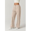 QISNEN Womens Cotton Cargo Pants High Elastic Waist Wide Leg