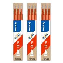 Pilot Frixion Erasable Rollerball Refill Red 0.5mm Tip (Pack of 3)