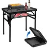 MSDADA Folding Grill Table, Height Adjustable Aluminum Table with Mesh