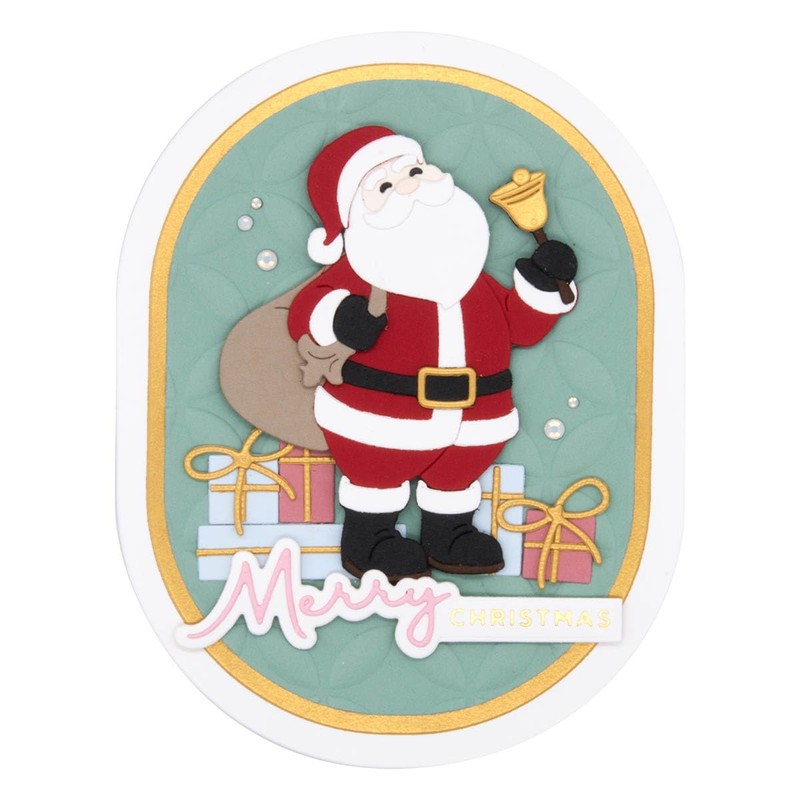 Spellbinders Santa's Here Etched Dies, Metal