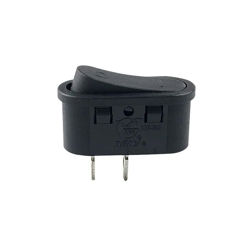 Oval Mini Rocker Switch 26 x 11 mm, 2 Pin