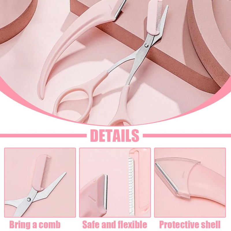 BEPSYOM 3-Piece Professional Eyebrow Care Set, Eyebrow Trim Set with