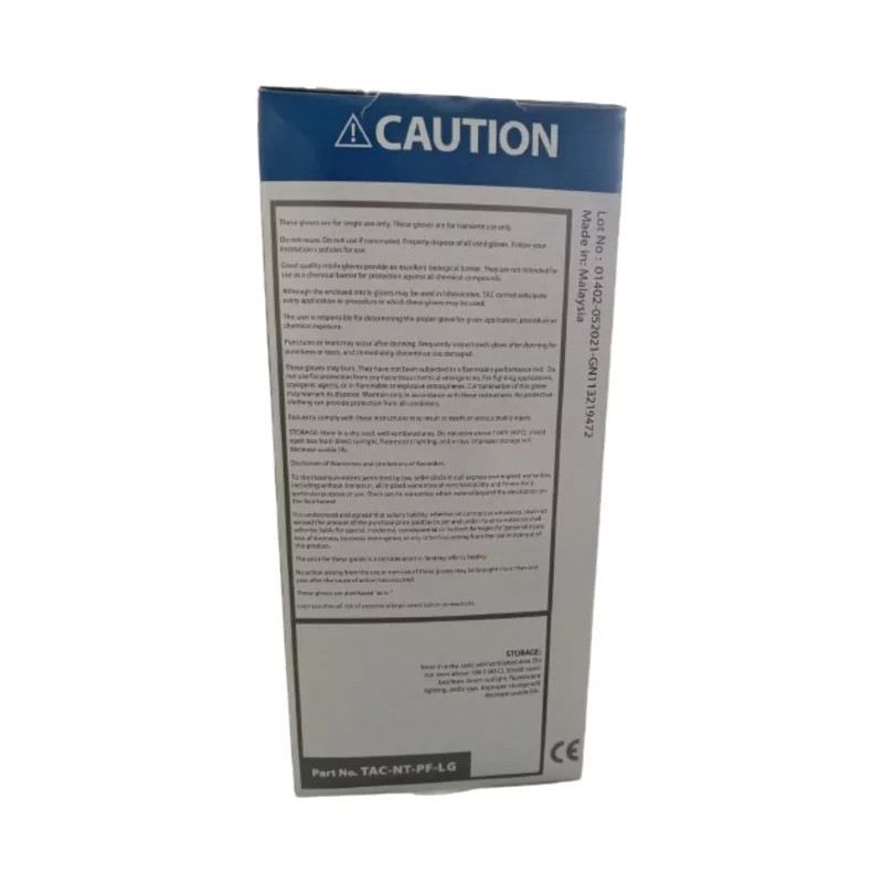 TAC Global Solutions Guante Nitrilo Tac Azul Caja Con 100