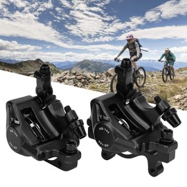 HB-100 Line Pulling Hydraulic Disc, Oil Pressure Disc Brakes Tool Calipers Aluminium Alloy Hydraulic Disc Brake Set Front Rear for MTB Bike Bicycle(black)