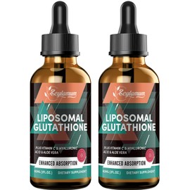 2000MG Liposomal Glutathione Liquid Drops, Ultra High Absorption, Natural Detoxification, Immune System & Skin Supprot*, L-Glutathione, Vitamin C & Hyaluronic Acid, Capsules Alternative, 4.05 OZ