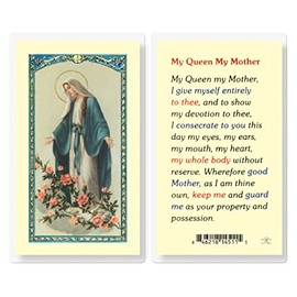 My Queen My Mother Laminated Holy Cards, 25-Count Value Pack