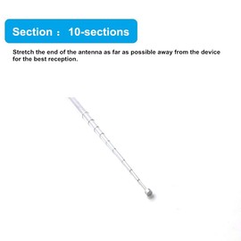 Ancable 75 Ohm Telescopic DAB Radio Aerial Antenna for HiFi AV Receiver Mini System, Ancable FM Aerial Indoor Antenna Unbal