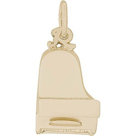 Rembrandt Baby Grand Piano Charm - Metal - Gold-Plated Sterling Silver