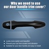 X AUTOHAUX 8pcs ABS Exterior Side Door Handle Cover Trim