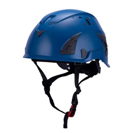 Land Helmets AeroPro Blue Safety Helmet - ANSI/ISEA Z89.1 + EN 12492/EN 397 Type 1 Class C Vented Hard Hat - OSHA Approved - Lightweight Helmets for Arborists, Contractors, and Rescue Teams.