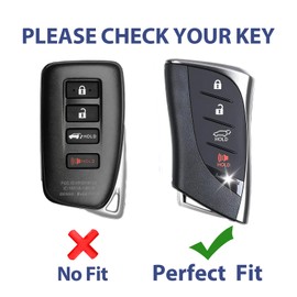 LIANGYM for Lexus Key Fob Cover Full Protection Key Case with Keychain Fit for 2018-2025 ES250 ES350 UX200T NX300h RX450h GX550 TX350 LX600 LS500 LC500h
