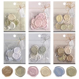 108 Pcs Wax Seal Stickers for Wedding Invitations,Self Adhesive Envelope Sealing Stickers Pre Made for Birthday Christmas Valentine Baby Shower Party,Embossed Wax Stamp Stickers with Floral Botanical