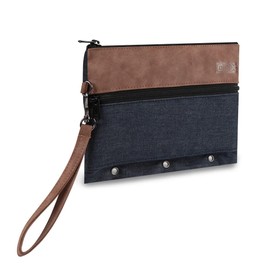 GOX Carry On Packing Organizer Zipper Pouch 2 zip pockets For Travel, Makeup, Office, Outdoor（BLUE）