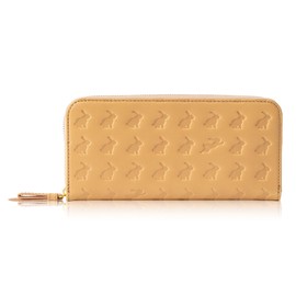 Essence of Poison OSANPO Series DES-3501 Long Wallet, Round Zipper, Women's Cowhide Leather, beige