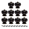 Mgoodoo 10 Pcs Black Ceramic Door Knobs for Cupboard Cupboard