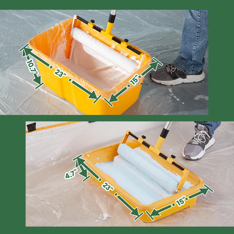 VOOMEY 13PC 18 Inch Paint Roller Kit,18"Paint Bucket and Paint