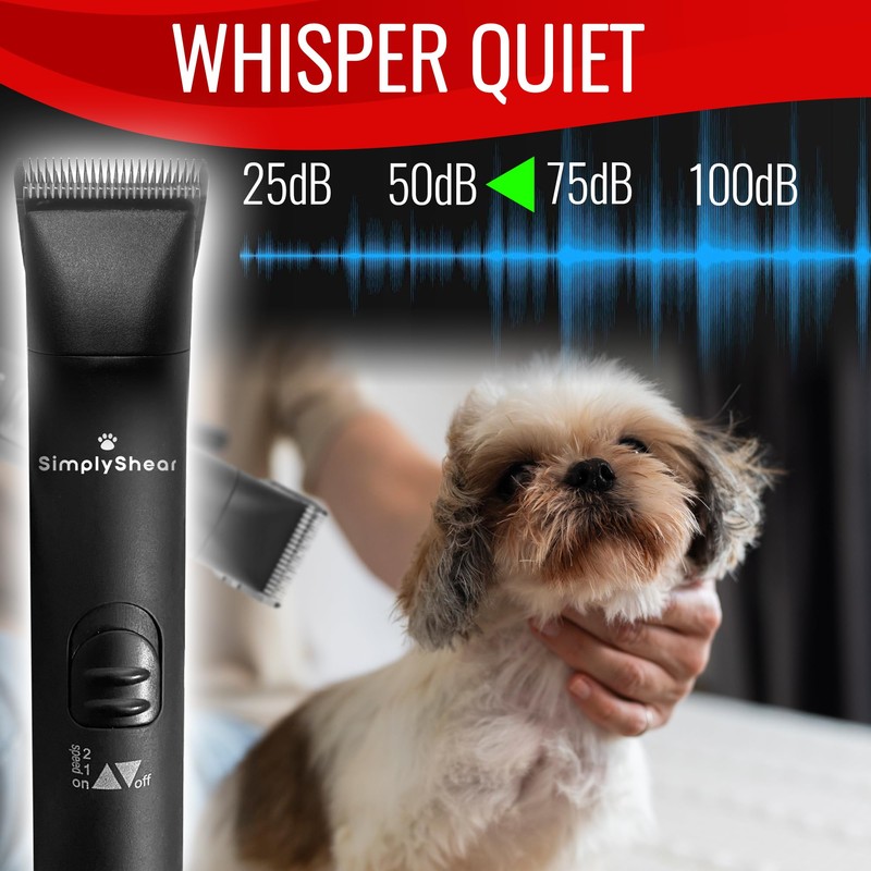 SIMPLYSHEAR Premium Dog Clippers for Grooming, High-Performance 2-Speed Corded Shears,