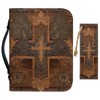 Chicprint Vintage Sacred Cross Eagle Bible Bag with Bookmark Pu