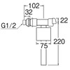 SANEI V530-5X-13 Versatile Low Tank Ball Tap, ABS, Multi Type,