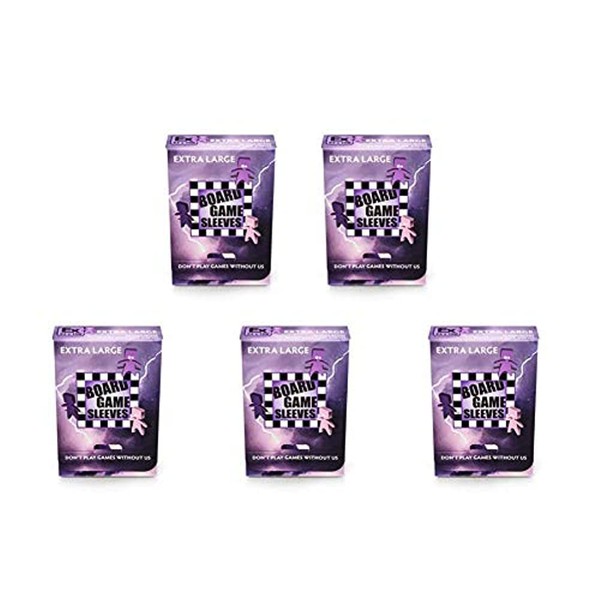 5 Packs Arcane Tinmen Non-Glare Board Game Sleeves 50 ct Extra Large Size Card Sleeves Value Bundle!
