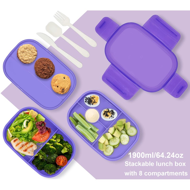 JBGOYON® Bento Lunch Box with Bag - All-in-One Stackable Lunch