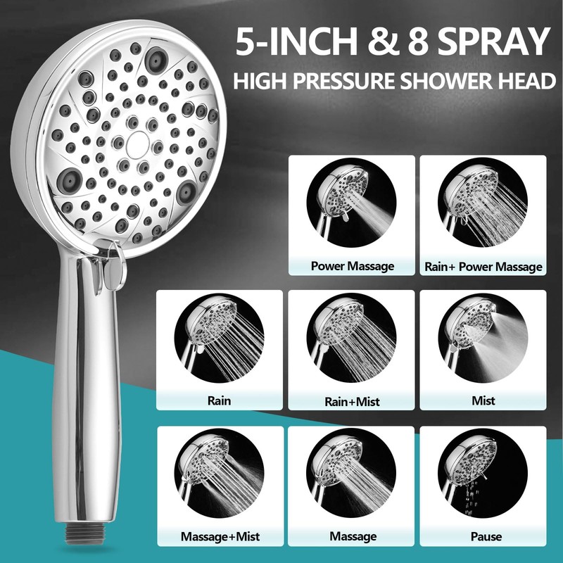 Replacement 5" Dual Shower Combo Faucet Tub Trim Kit for