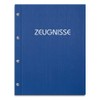 Certificate Folder in Blue Linen Look with Embossed Print in