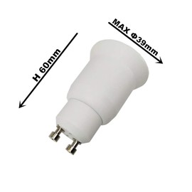 DZYDZR 10pcs GU10 to E26/E27 Edison Base Lamp Bulbs Sockets Adapter Converter Flame Retardant Material Used for Less Than 60W LED Lamp