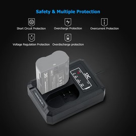 EN-EL15 EN-EL15a EN-EL15b Battery Charger Dual Charger Built-in USB Cable, Compatible with Nikon Z6 III Z6 II Z6 Z7 II Z7 D850 D810A D810 D800E D800 D750 D610 D600 D500 D7500 D7200 D7100 D7000