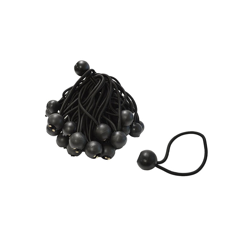 9" Bungee Balls BLACK (50 Pack)