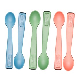 nip Eat Green Eco Organic Baby Spoon: Without Melamine, Spoon for Babies and Children from 4 Months, Dishwasher Safe, Pack of 6