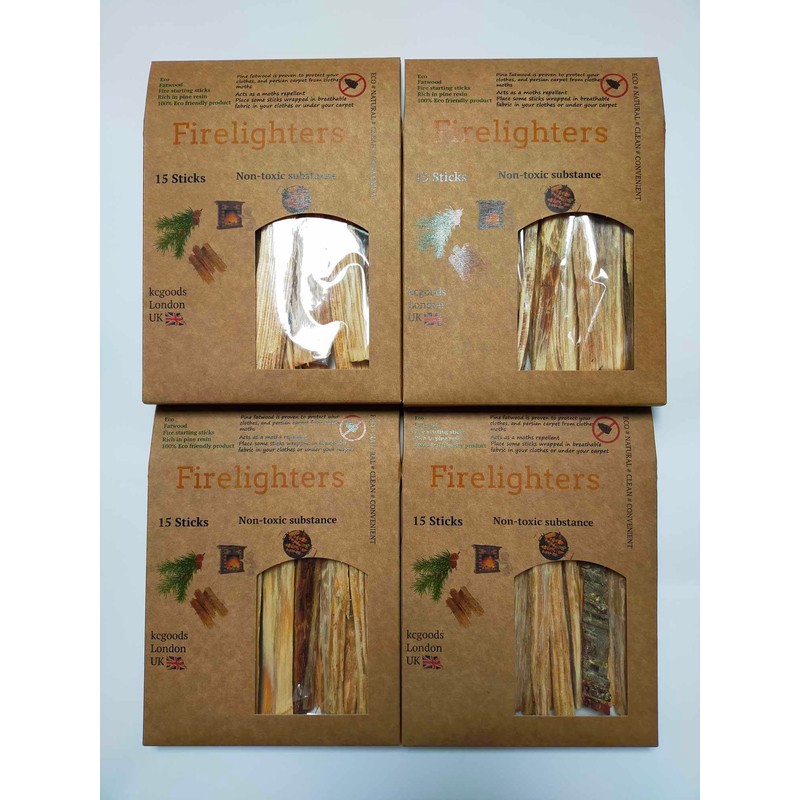 FATWOOD TINDER FIRELIGHTING STICKS BUSHCRAFT SURVIVAL BBQ CAMPING 15 STICKS