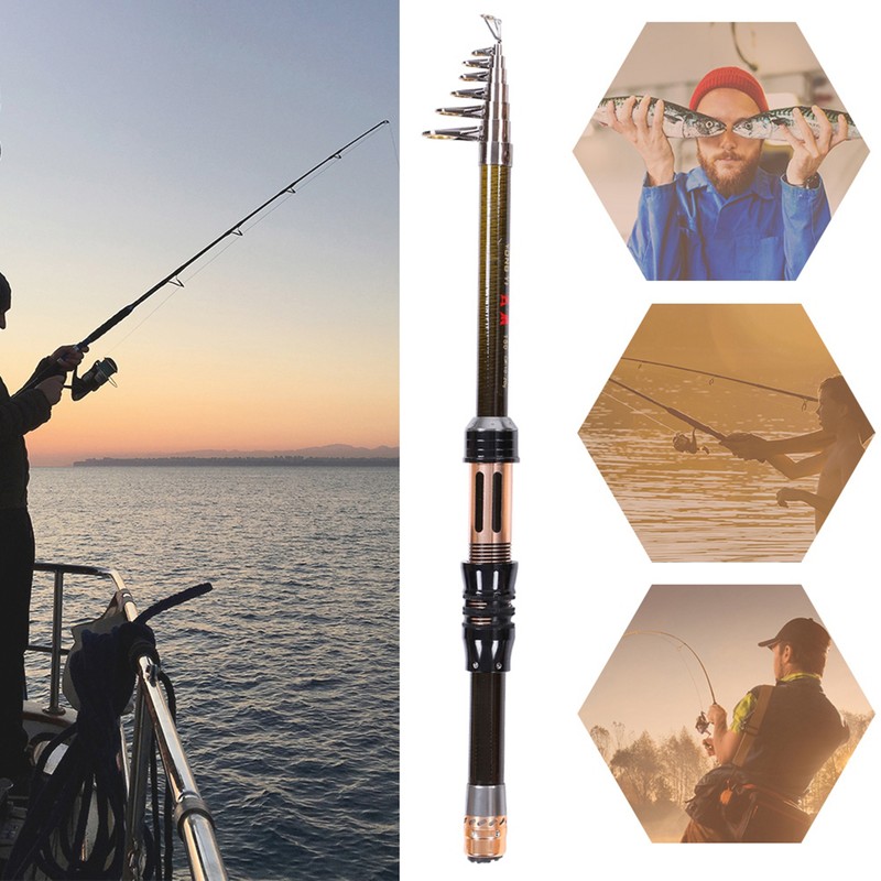 Protable Super Hard Carbon Fishing Rod Ultrashort Section Mini Telescopic