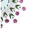 Three Star Large Purple Flower Wall Clock with Crystal Accents