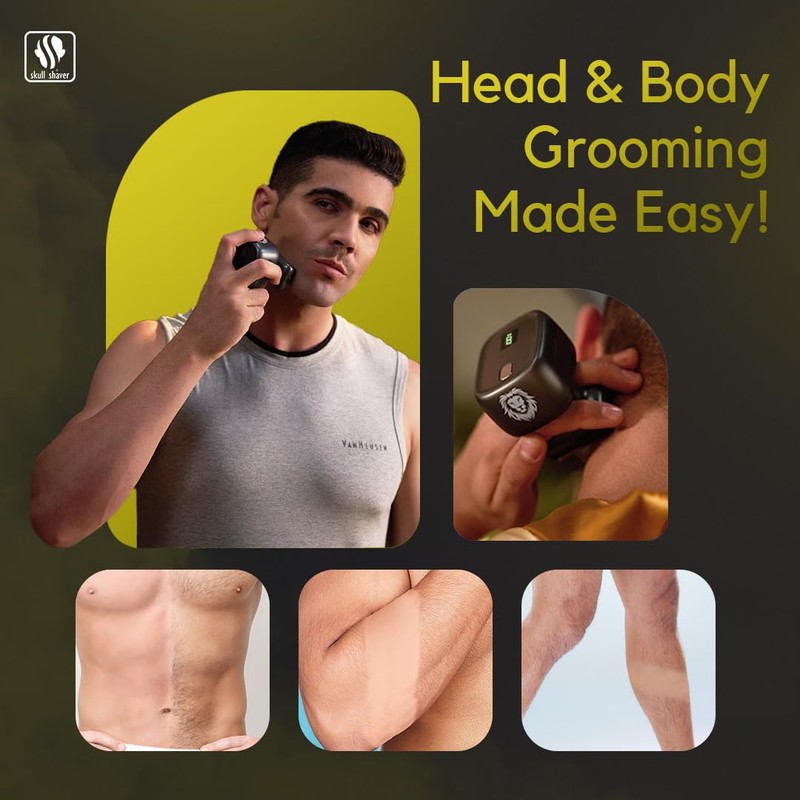 Skull Shaver One Lion Gold PRO Face Shaver for Men