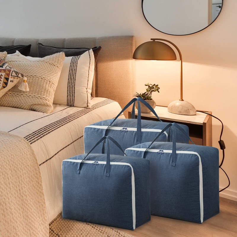 Surblue Clothes Storage Bag Organizer with Durable Handles Thick Fabric